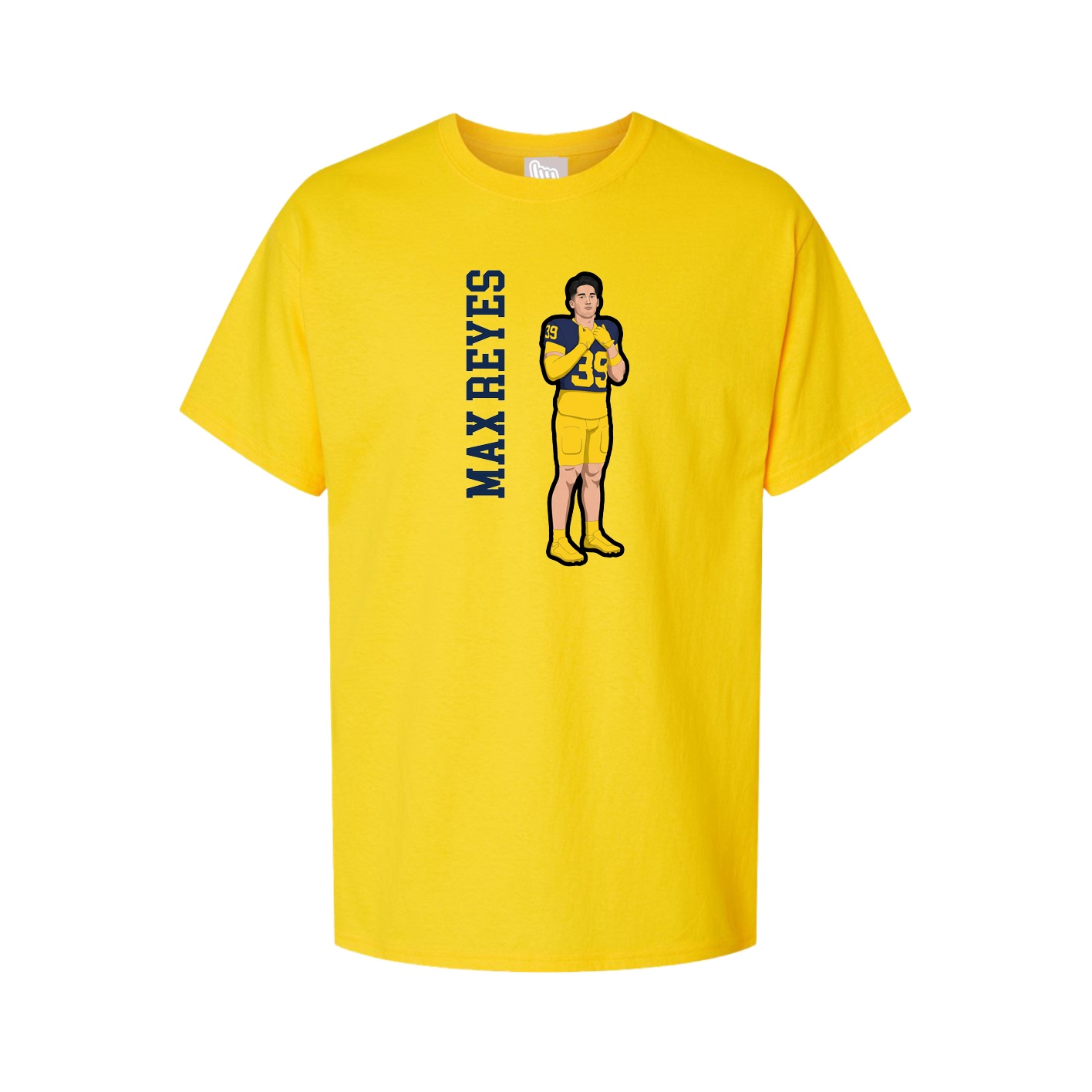 Youth Tee — Name Vertical in Gold