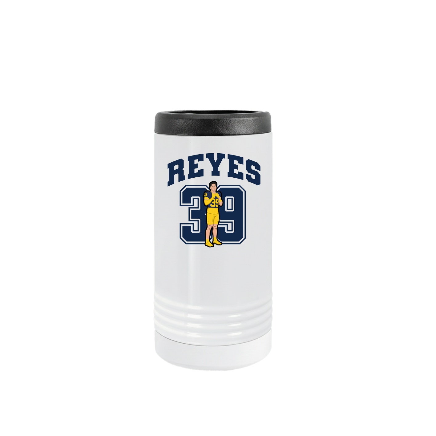 Slim Beverage Holder — Number in White