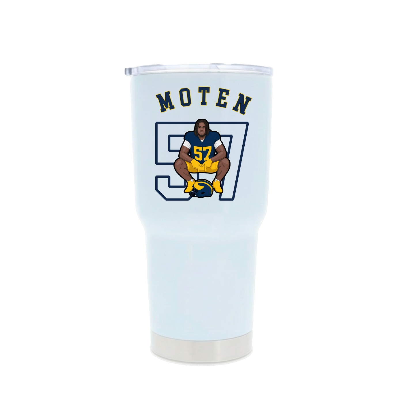 30oz Stainless Steel Tumbler — Shirsey Arch in White