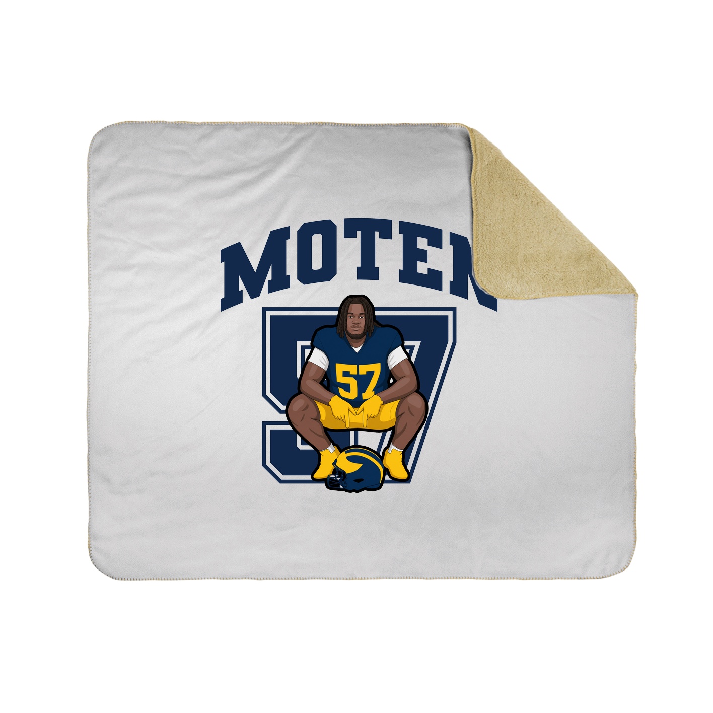 Throw Blanket — Number in White