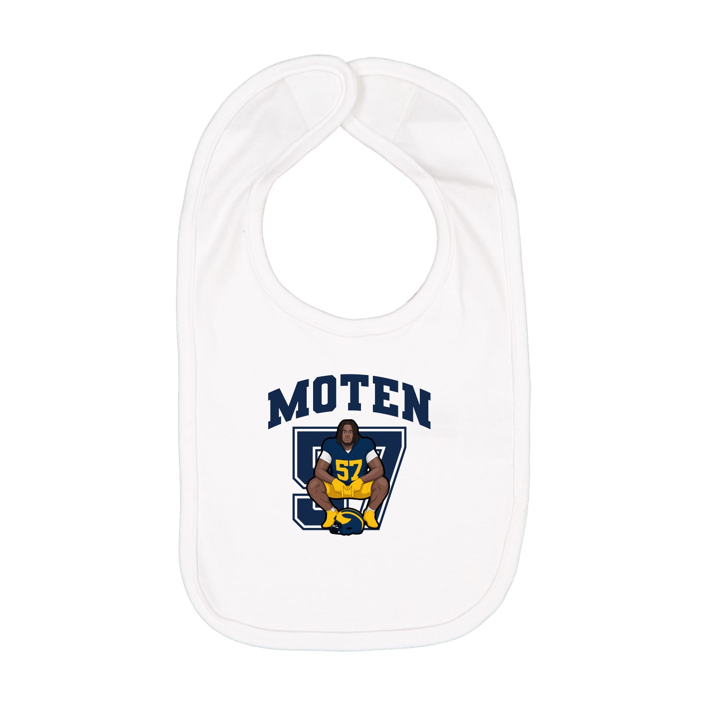 Infant Bib — Number in White