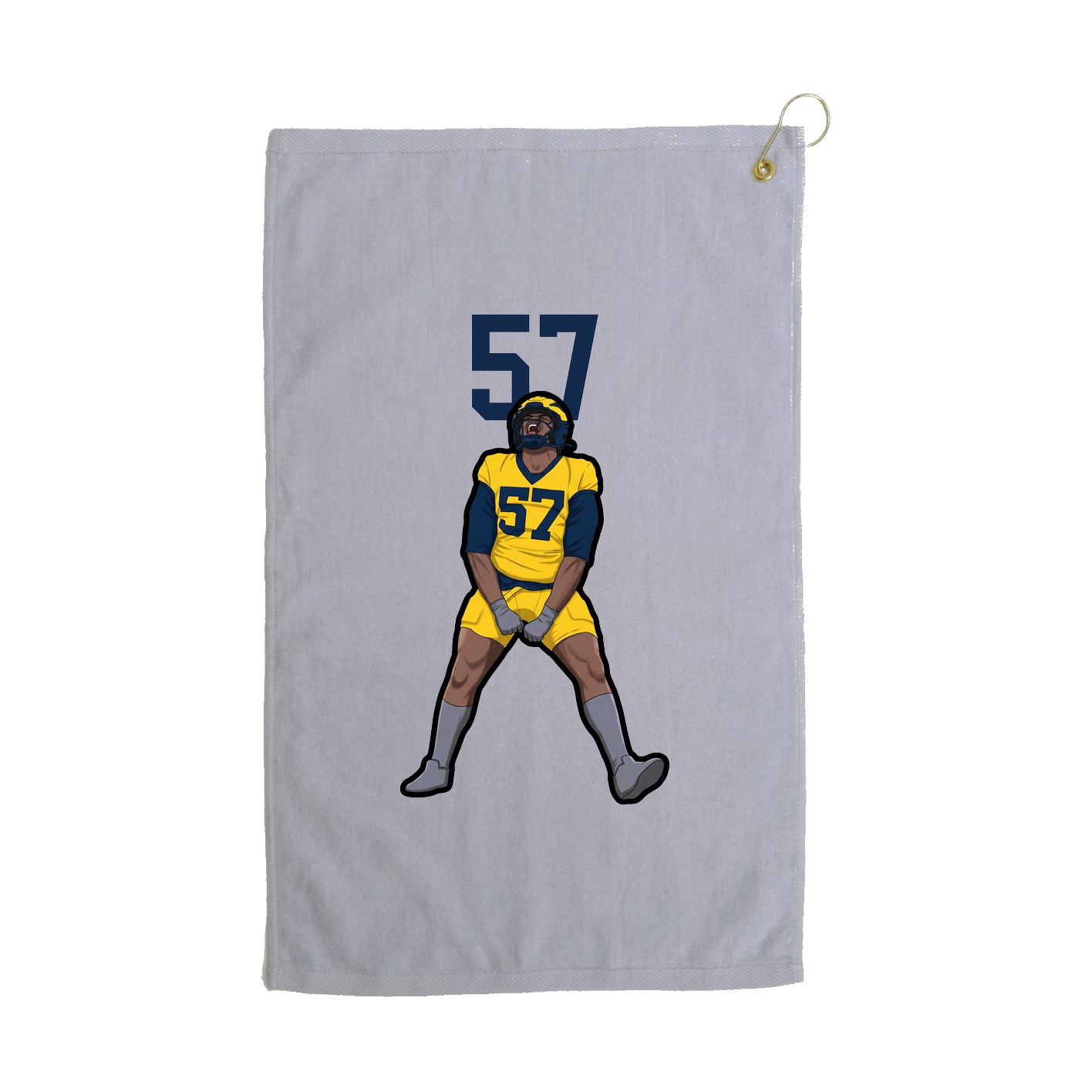 Golf Towel — Number Top in Grey