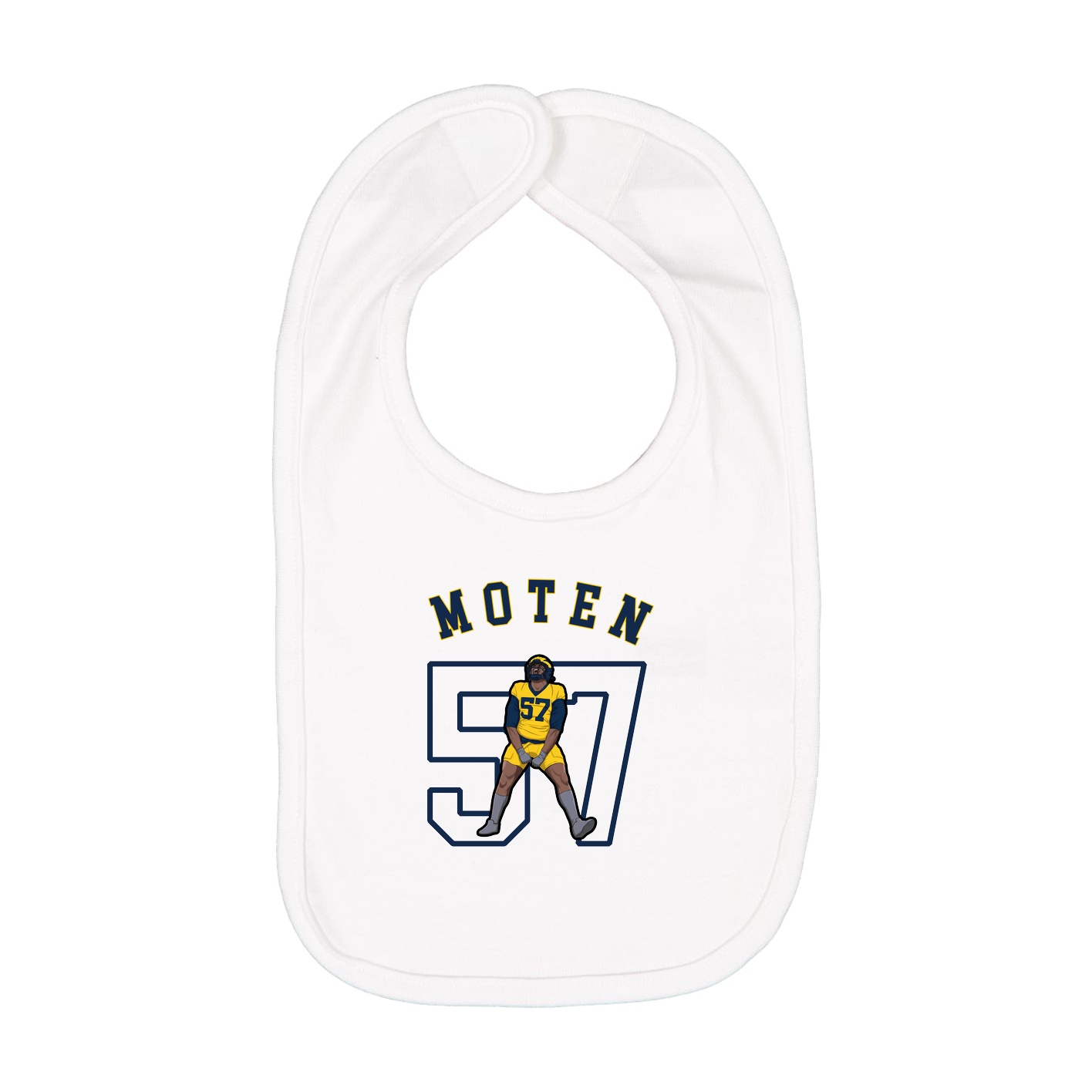 Infant Bib — Shirsey Arch in White