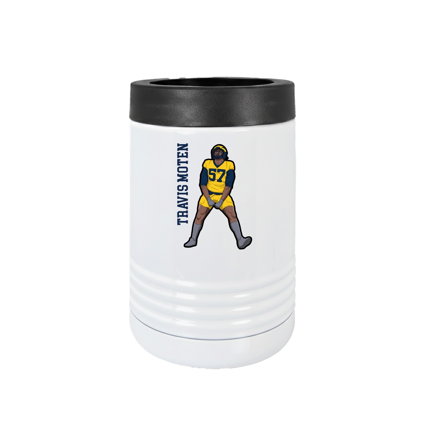 Beverage Holder — Name Vertical in White