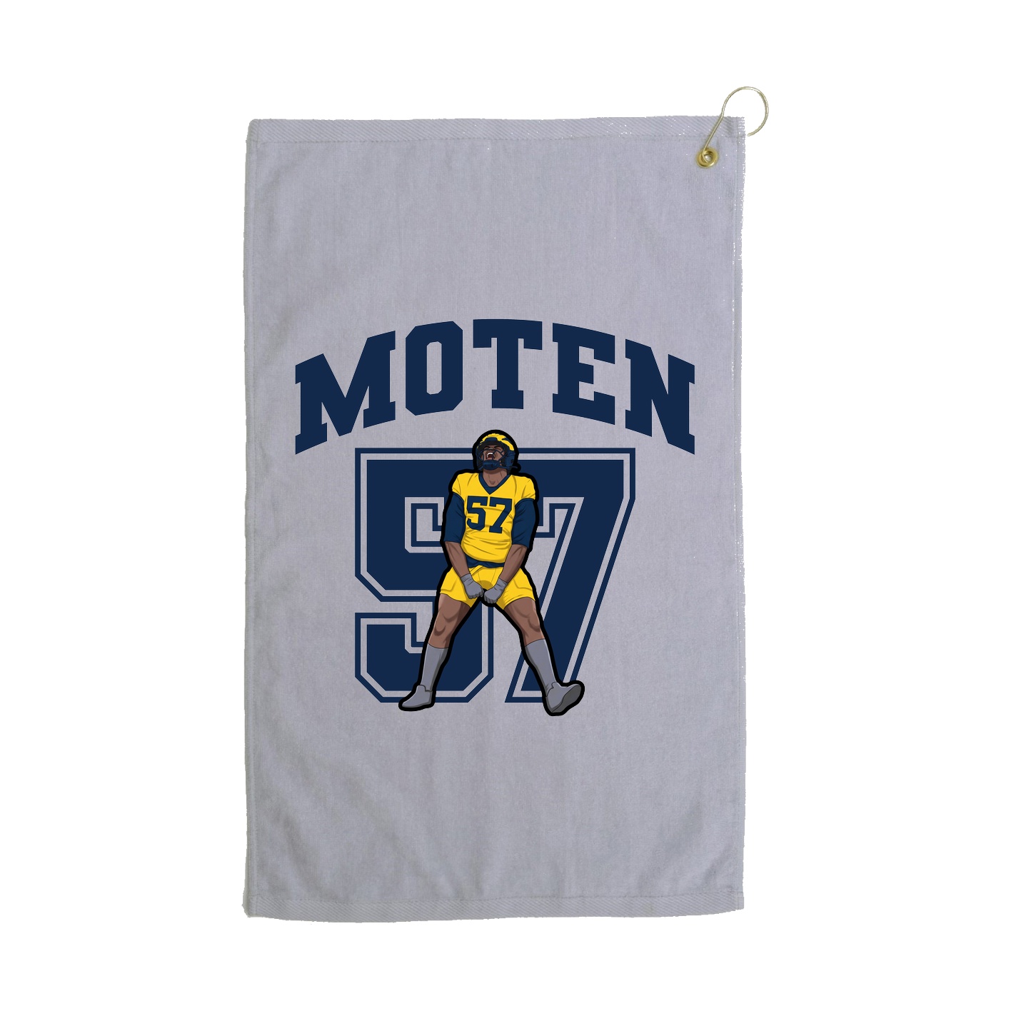 Golf Towel — Number in Grey