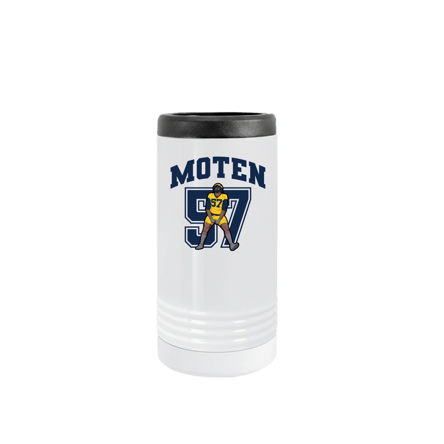 Slim Beverage Holder — Number in White