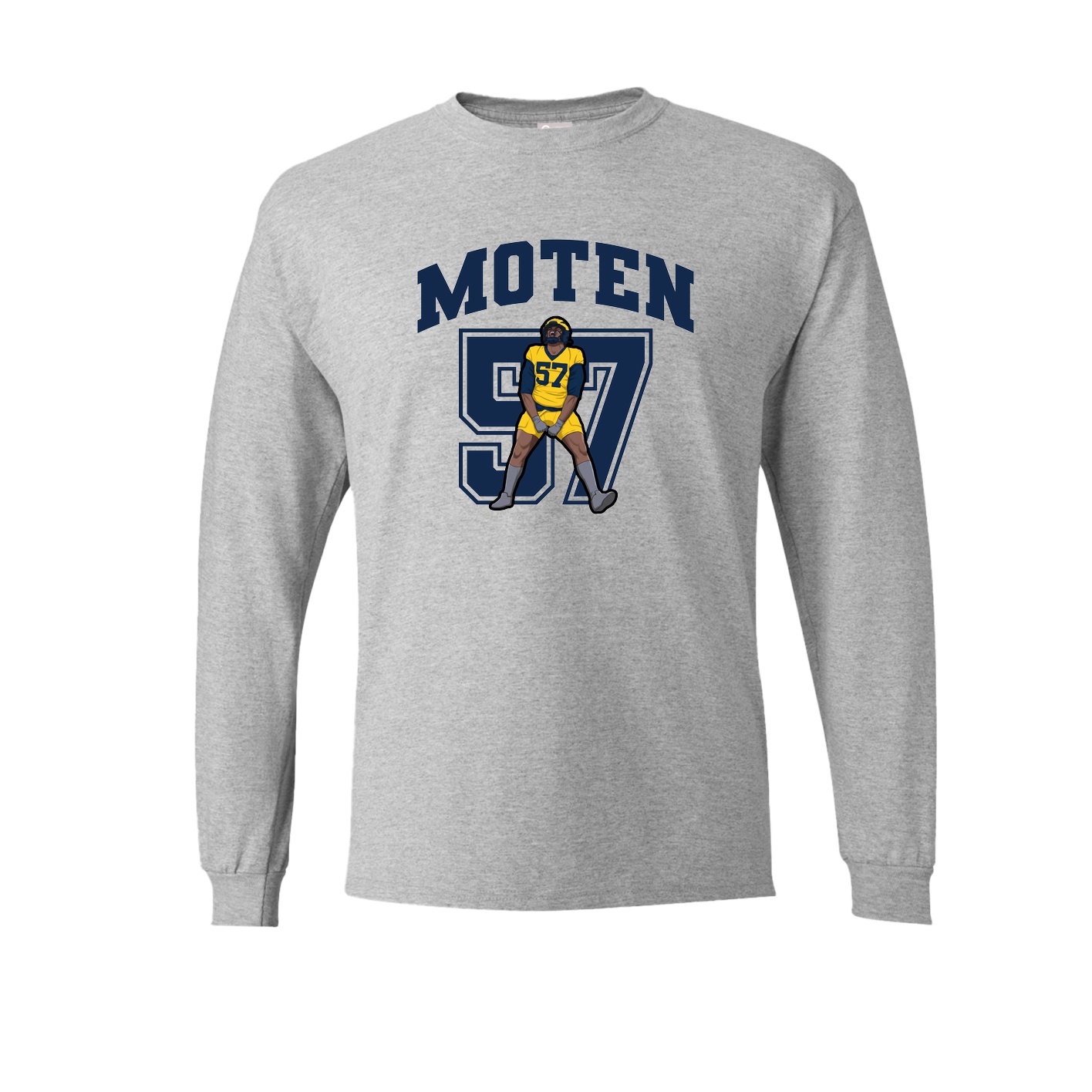 Long Sleeve Tee — Number in Grey
