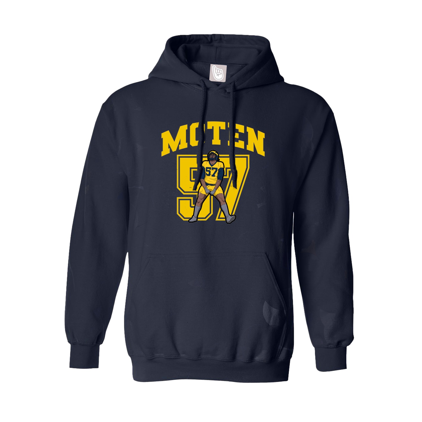 Hoodie — Number in Navy