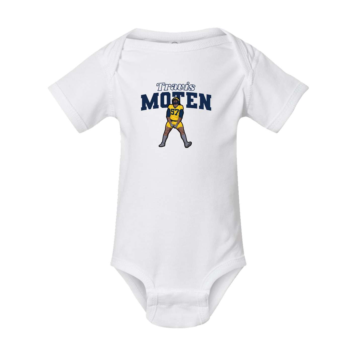 Baby Onesie — Name Arch in White