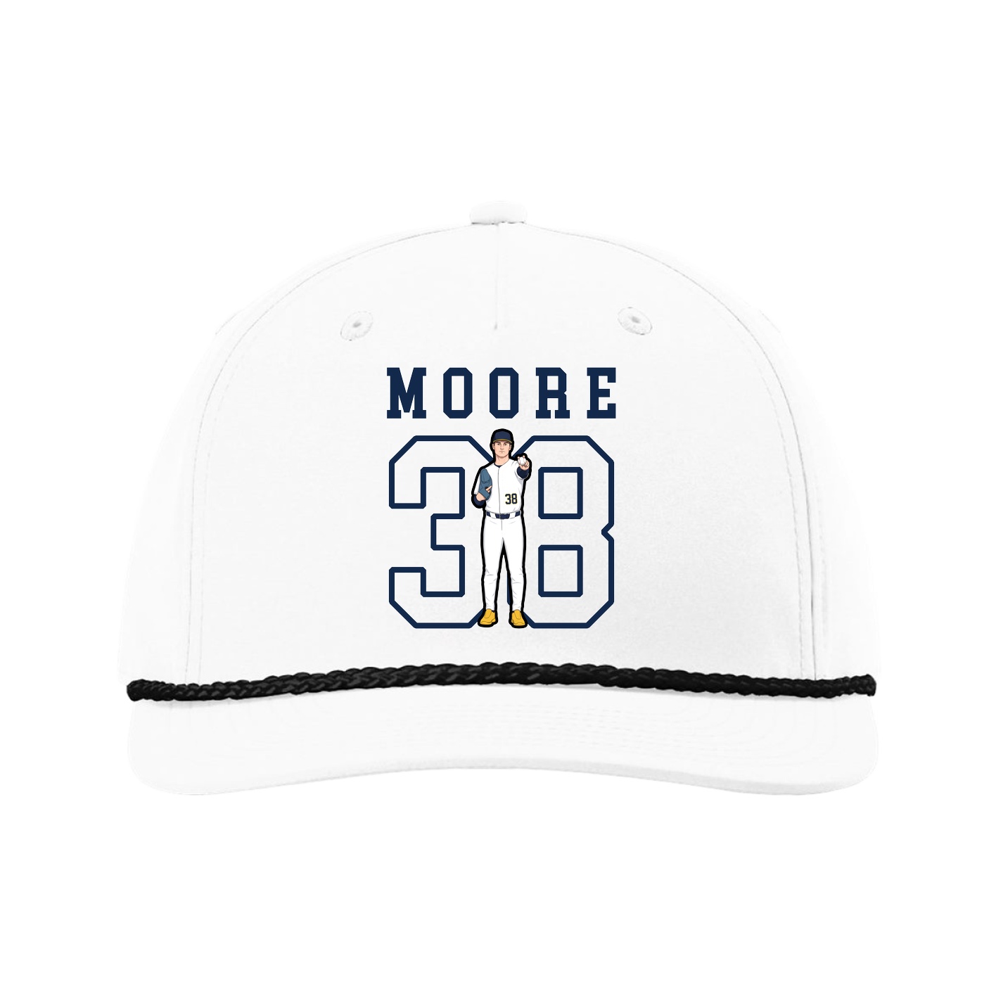 Five-Panel Classic Rope Cap — Shirsey in White