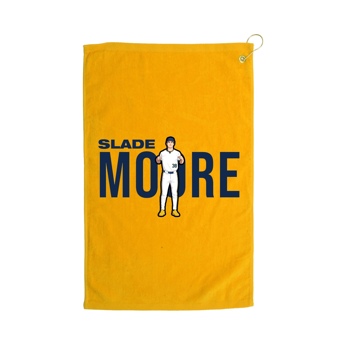 Golf Towel — Player Name in Gold