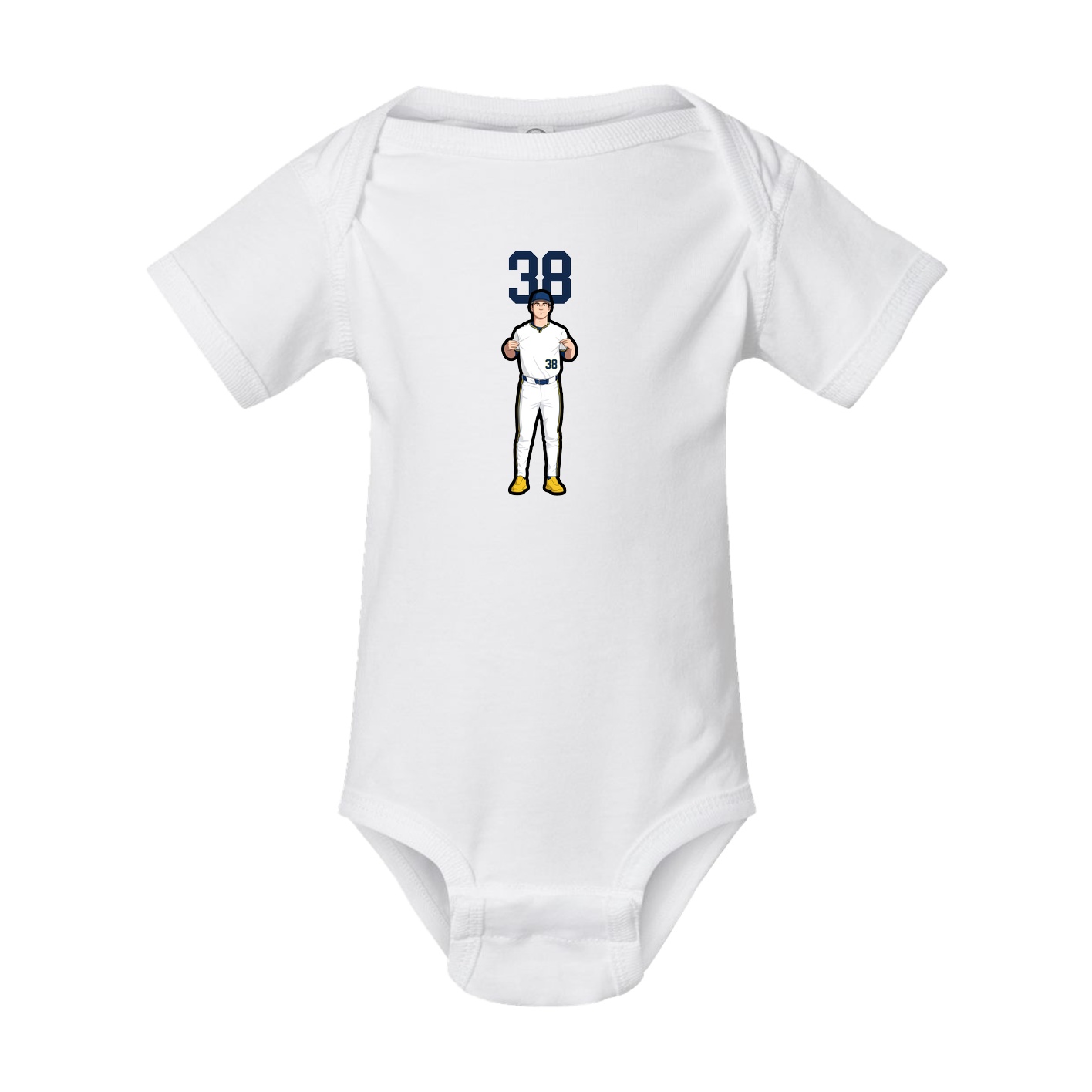 Baby Onesie — Number Top in White