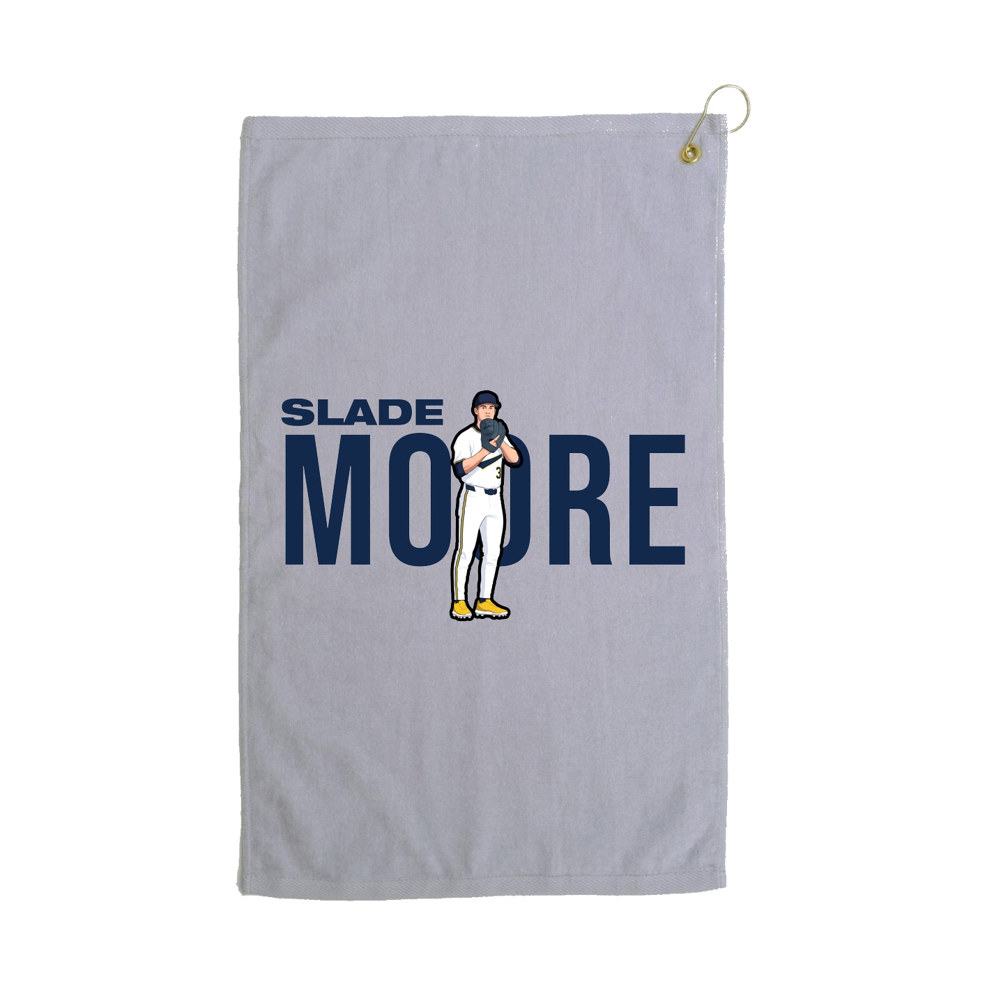 Golf Towel — Player Name in Grey