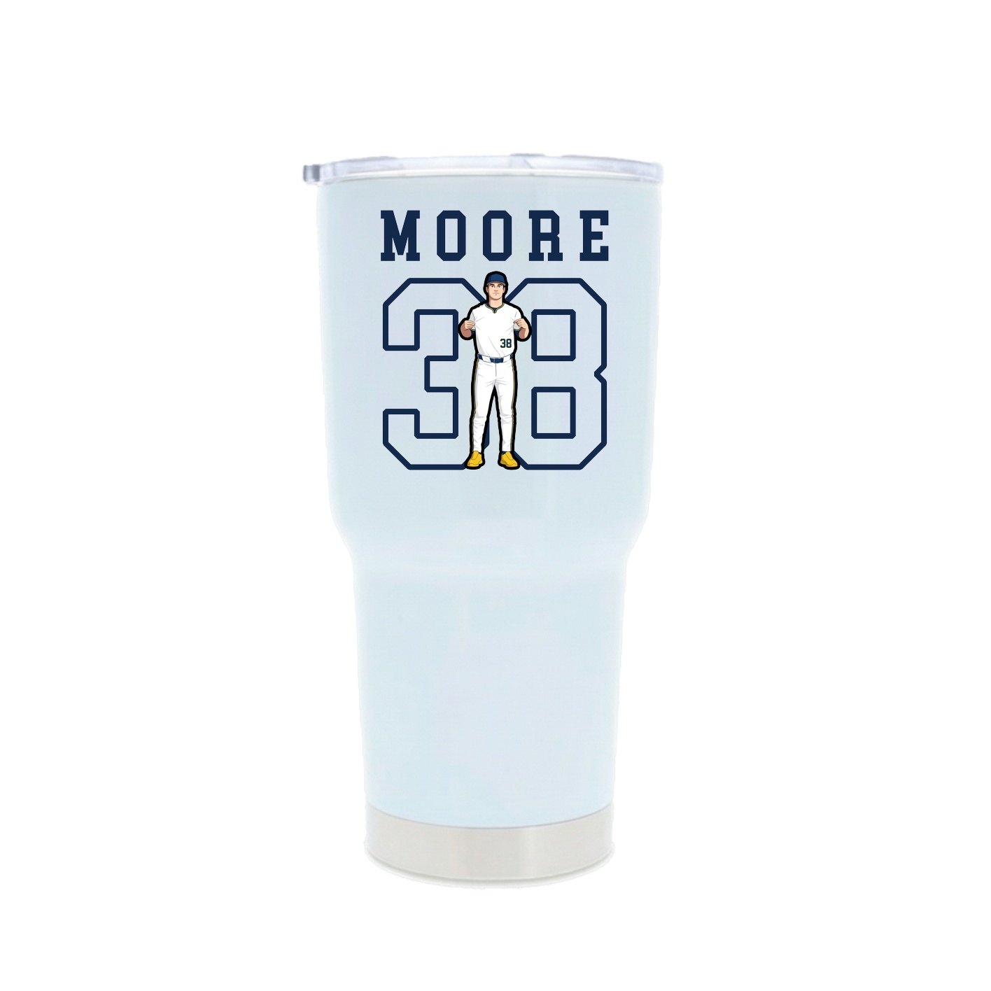 30oz Stainless Steel Tumbler — Shirsey in White