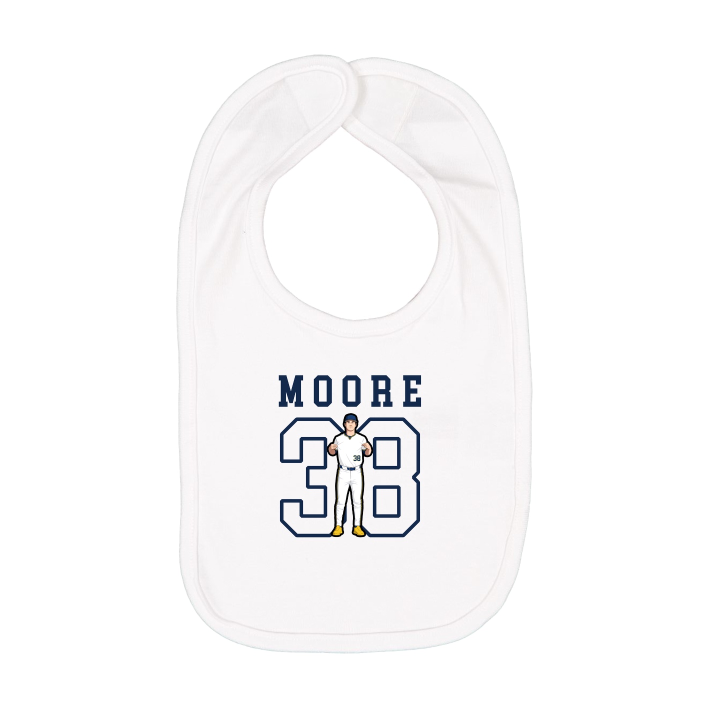 Infant Bib — Shirsey in White