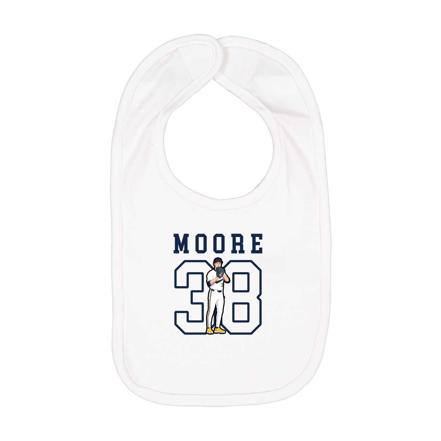 Infant Bib — Shirsey in White