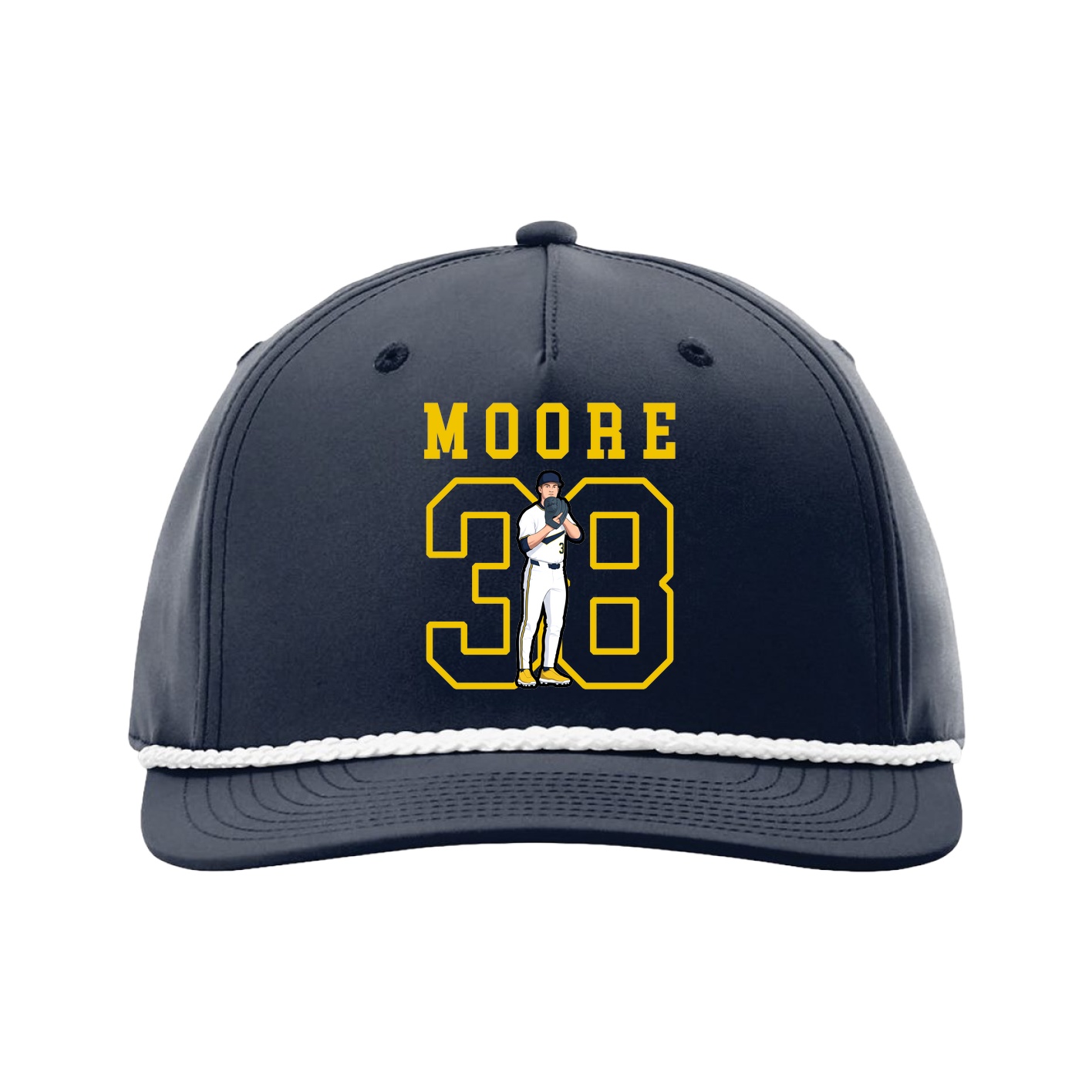 Five-Panel Classic Rope Cap — Shirsey in Navy