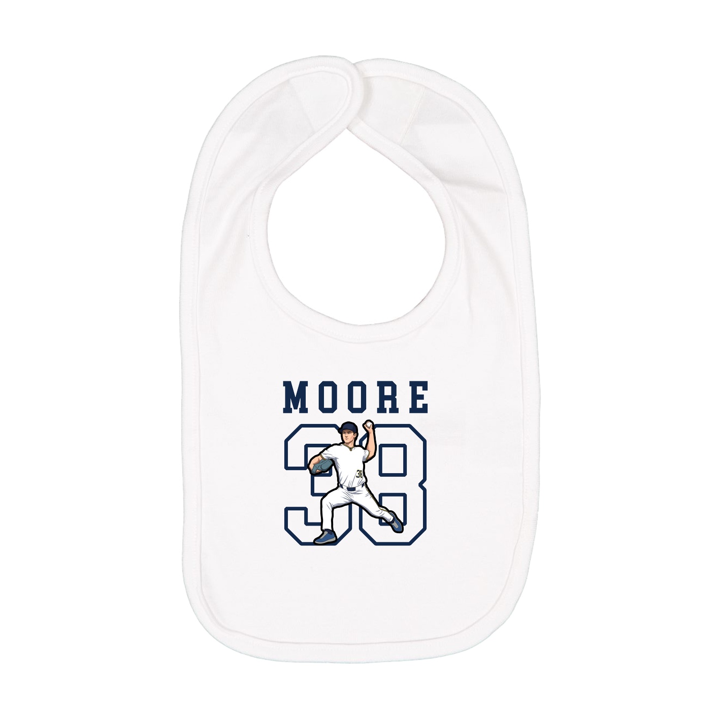 Infant Bib — Shirsey in White