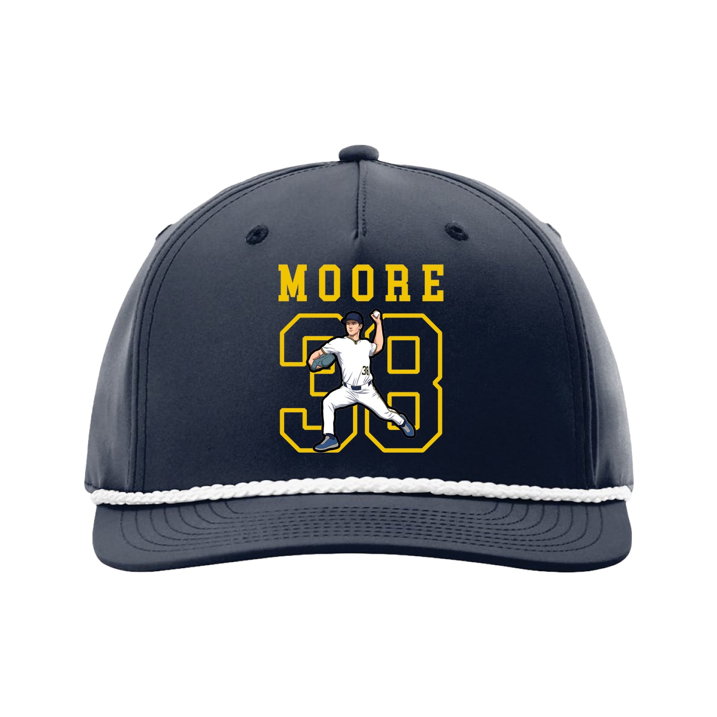 Five-Panel Classic Rope Cap — Shirsey in Navy