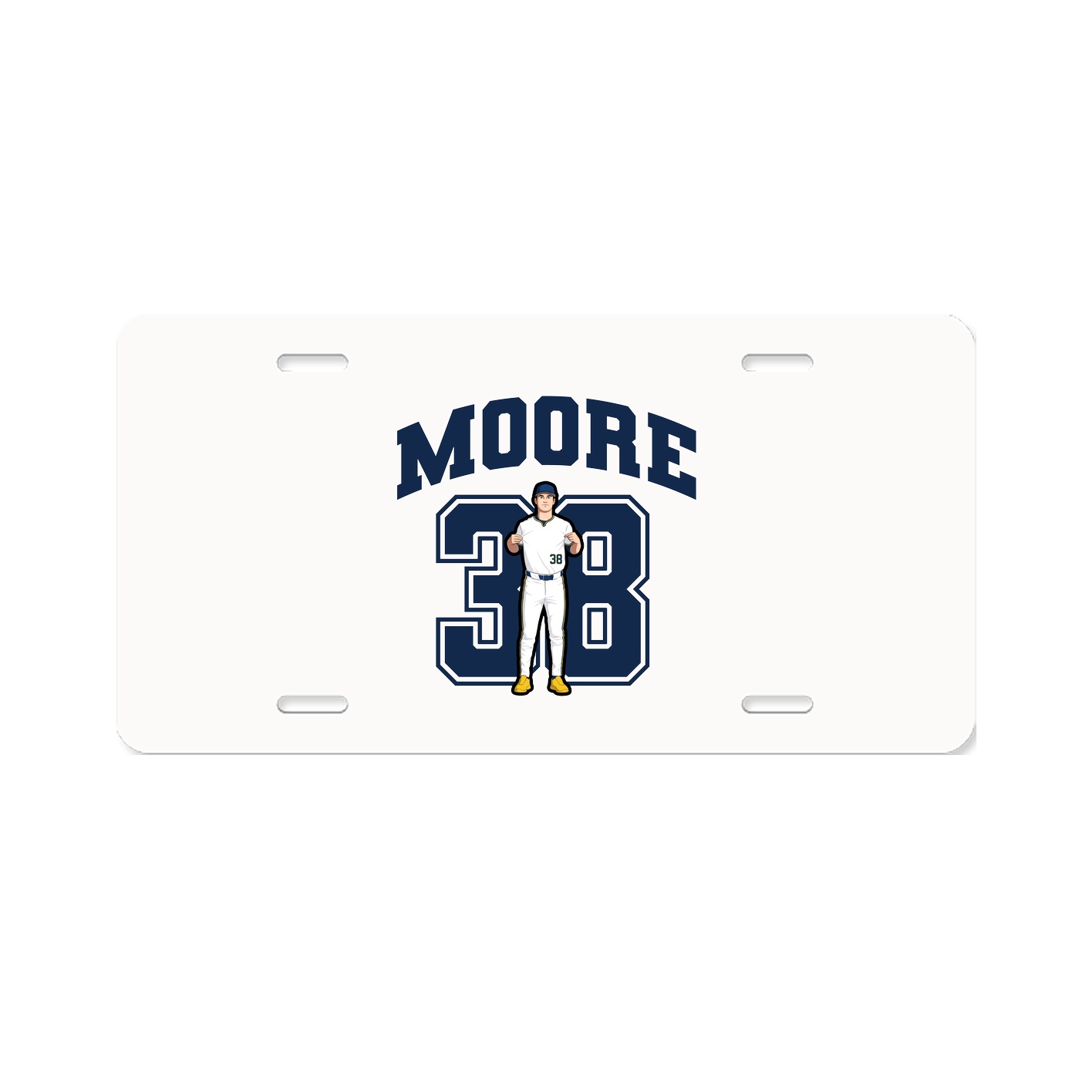 License Plate — Number in Classic