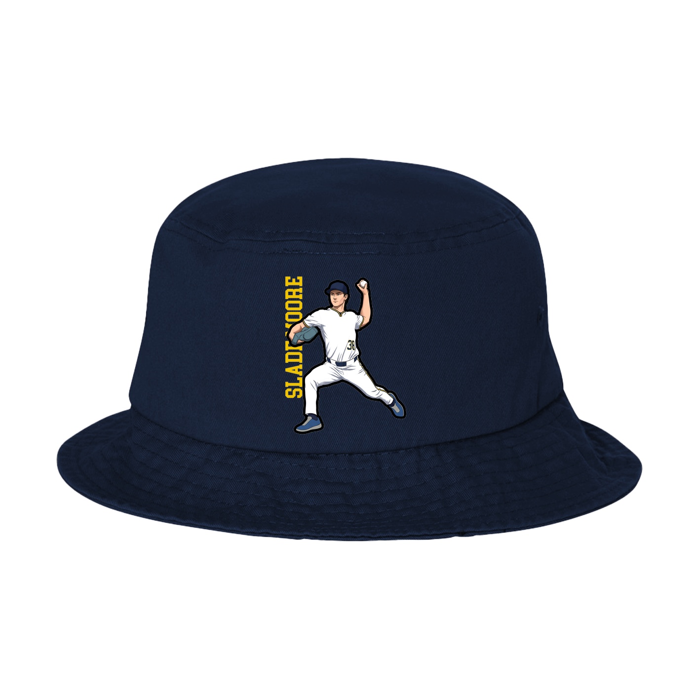 Bucket Cap — Name Vertical in Navy