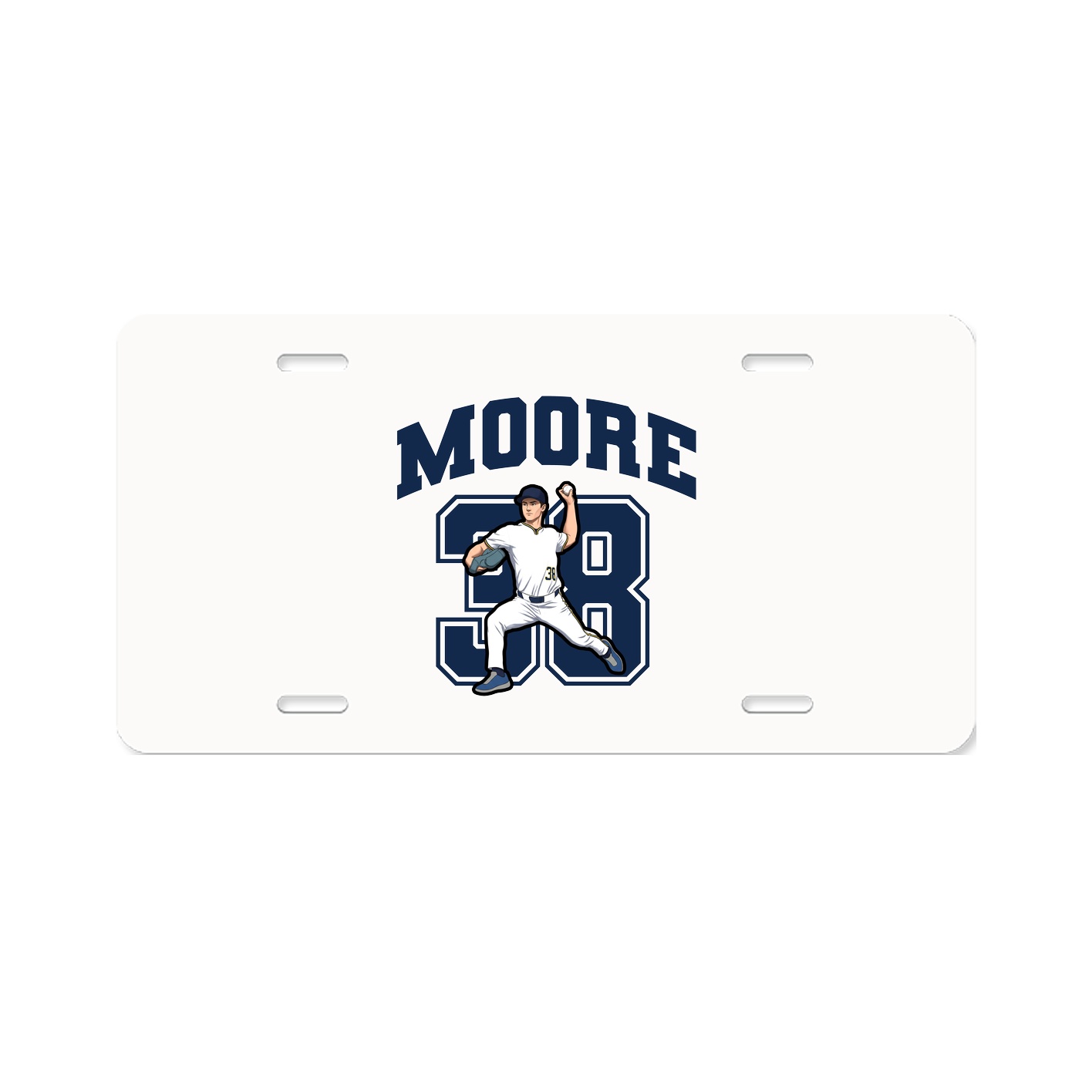 License Plate — Number in Classic