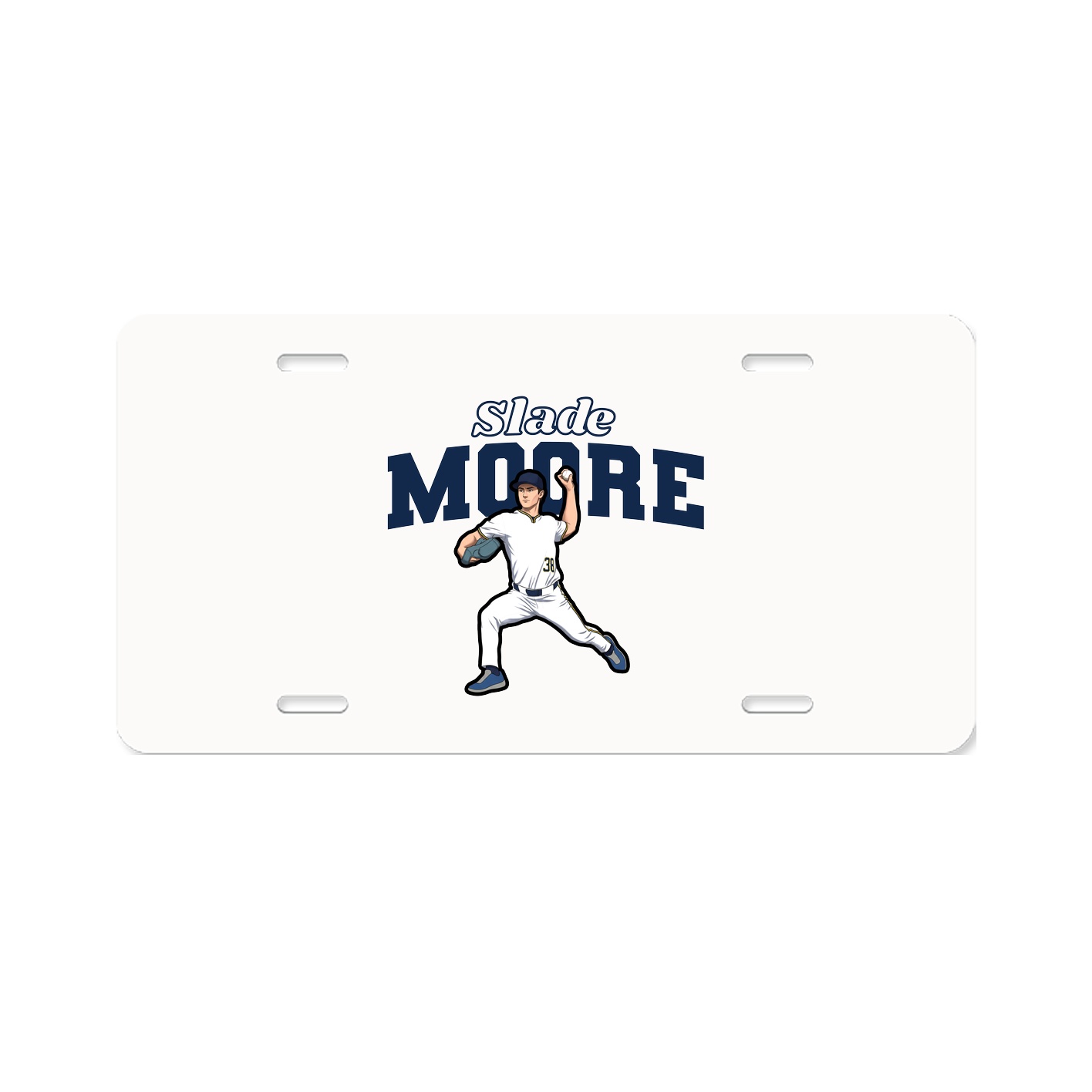 License Plate — Name Arch in Classic