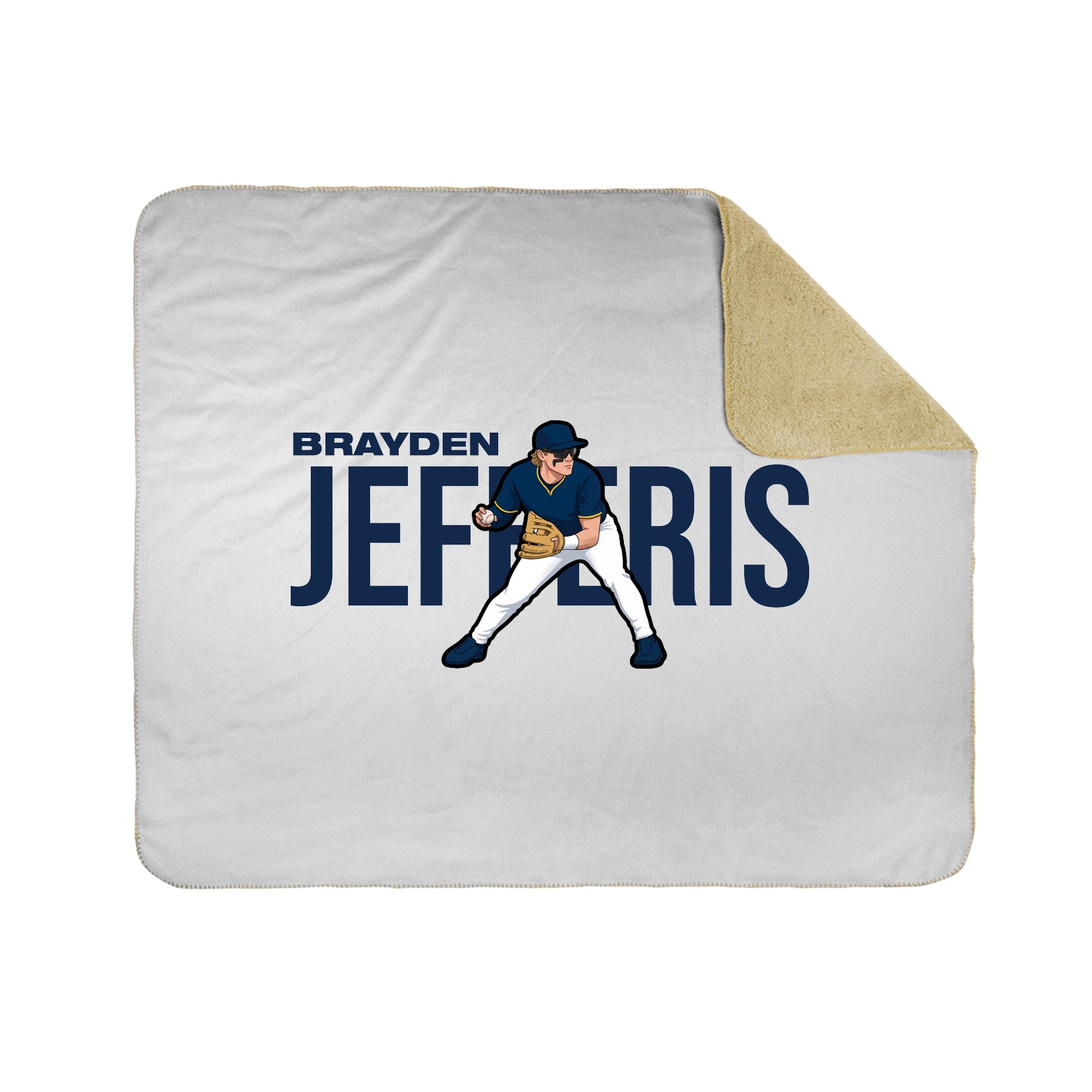 Throw Blanket — Player Name in White