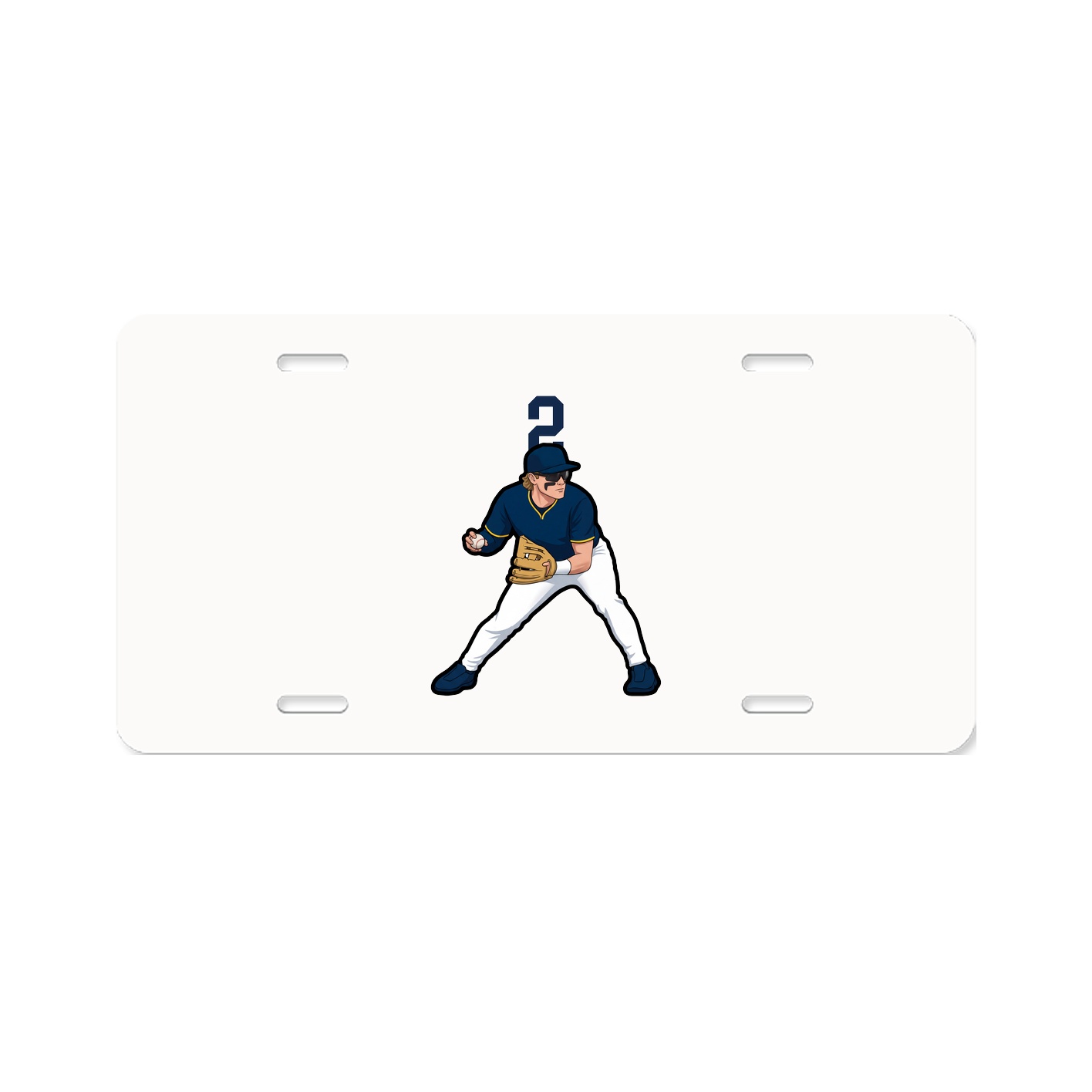 License Plate — Number Top in Classic