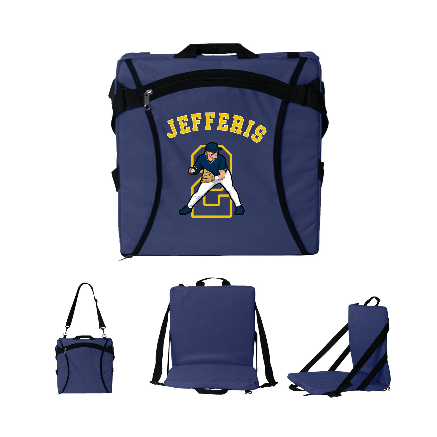 Folding Stadium Seat — Shirsey Arch in Navy