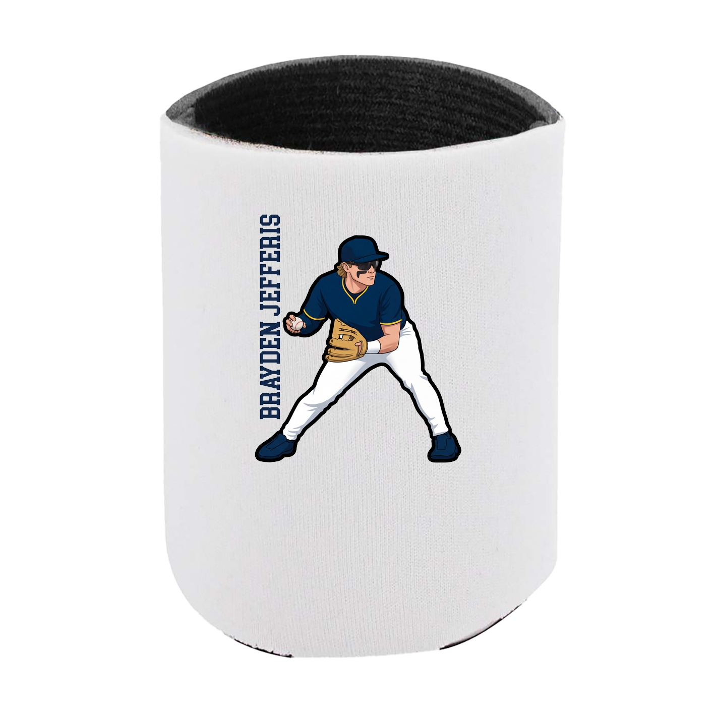 Can Holder — Name Vertical in White