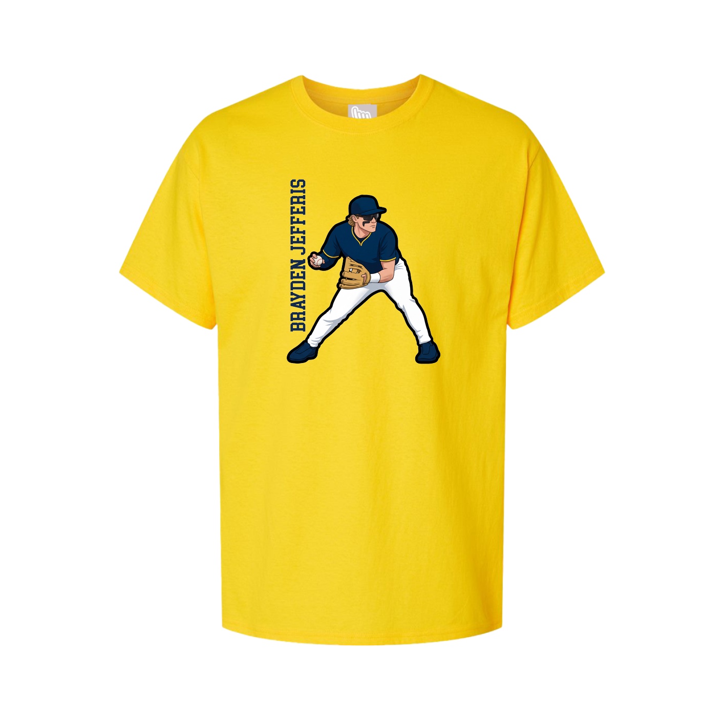 Tee — Name Vertical in Gold