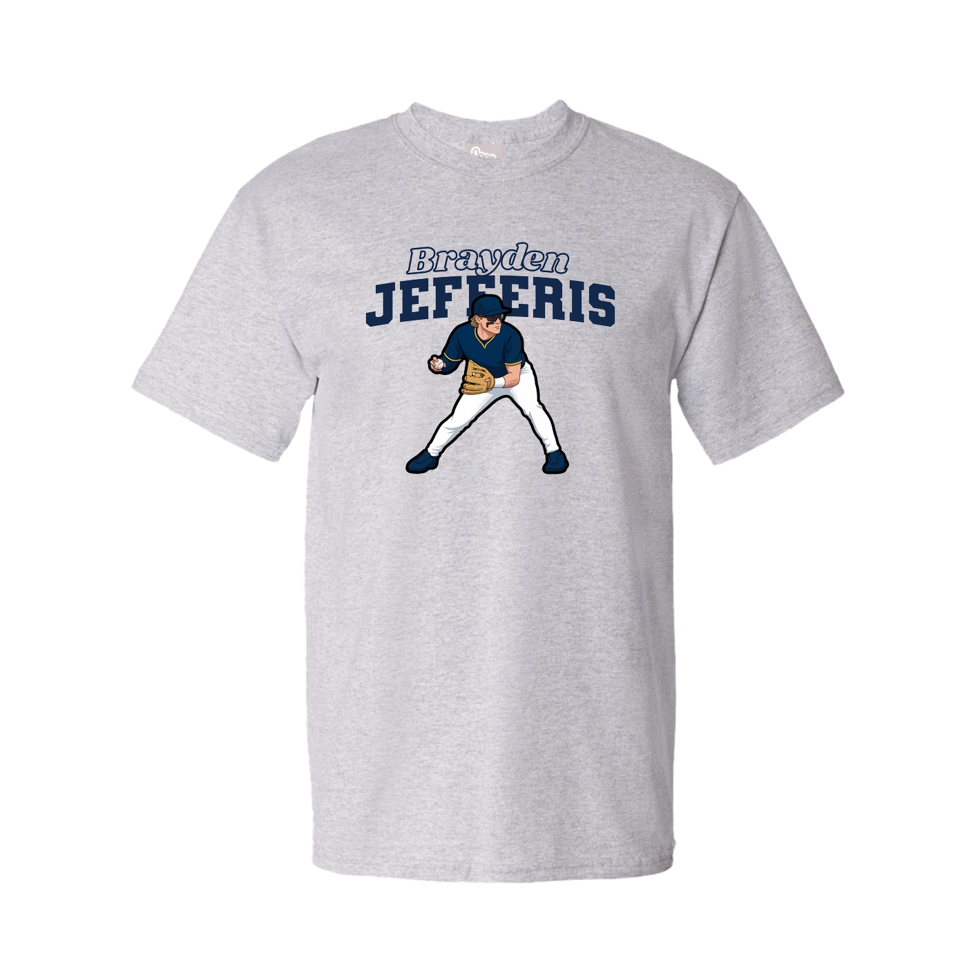 Youth Tee — Name Arch in Grey