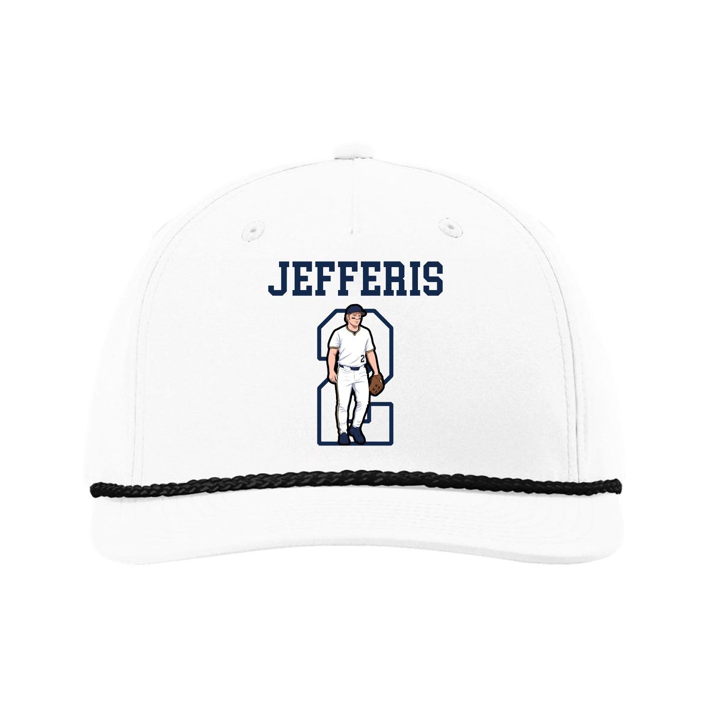 Five-Panel Classic Rope Cap — Shirsey in White