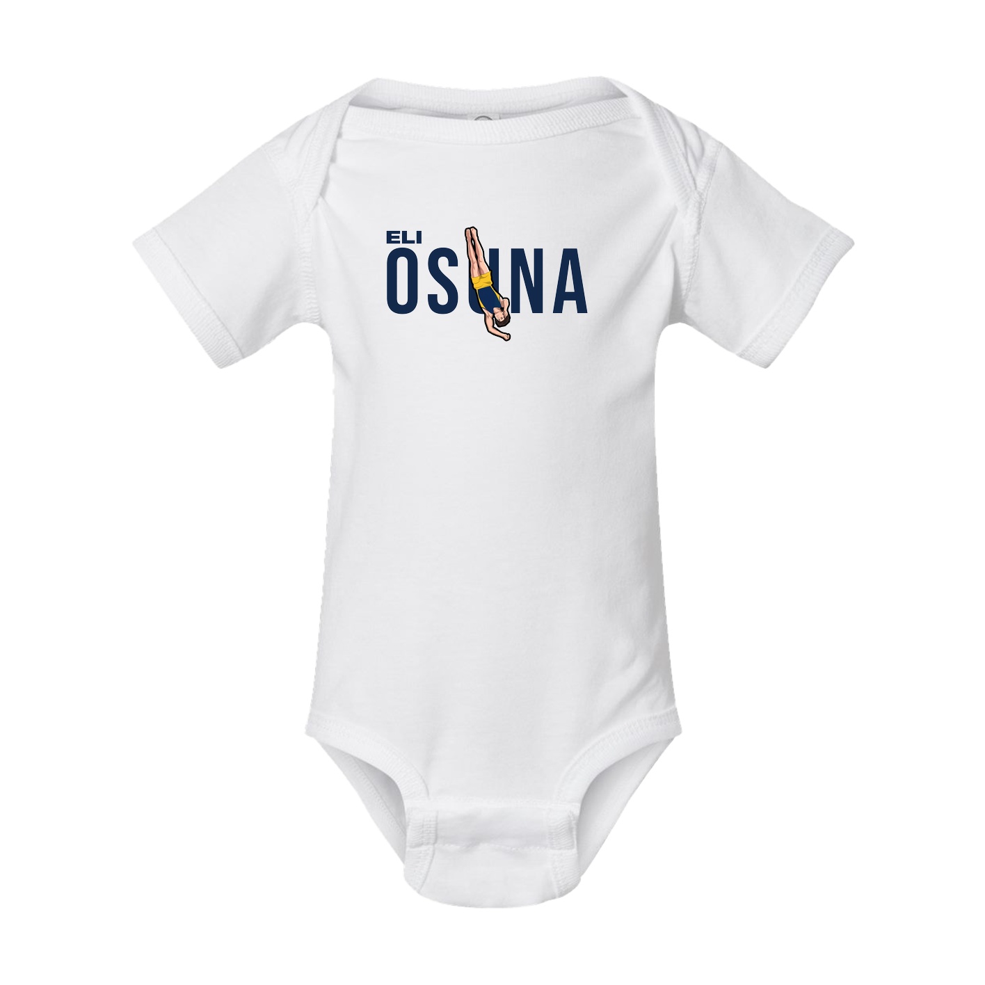 Baby Onesie — Player Name in White