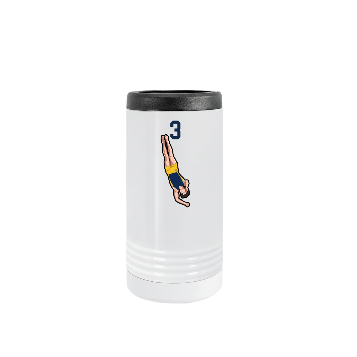 Slim Beverage Holder — Number Top in White