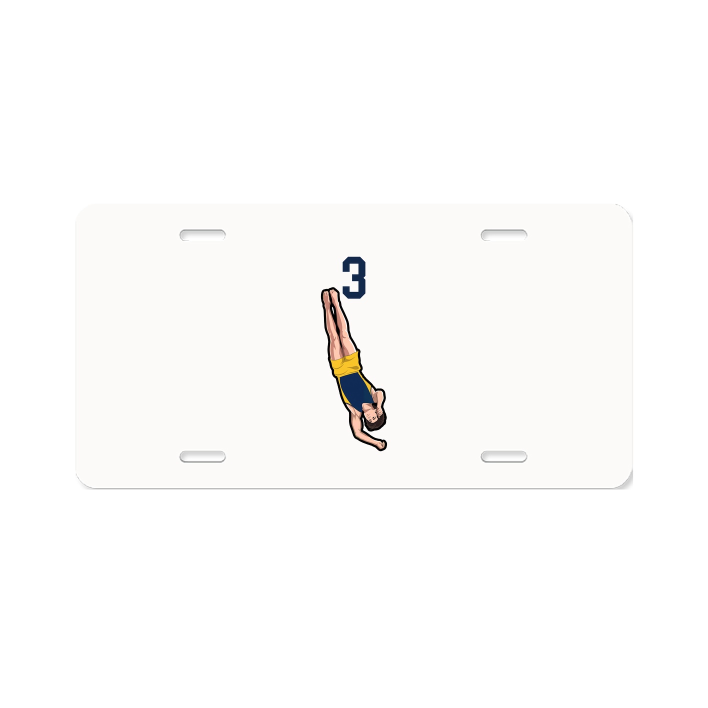 License Plate — Number Top in Classic