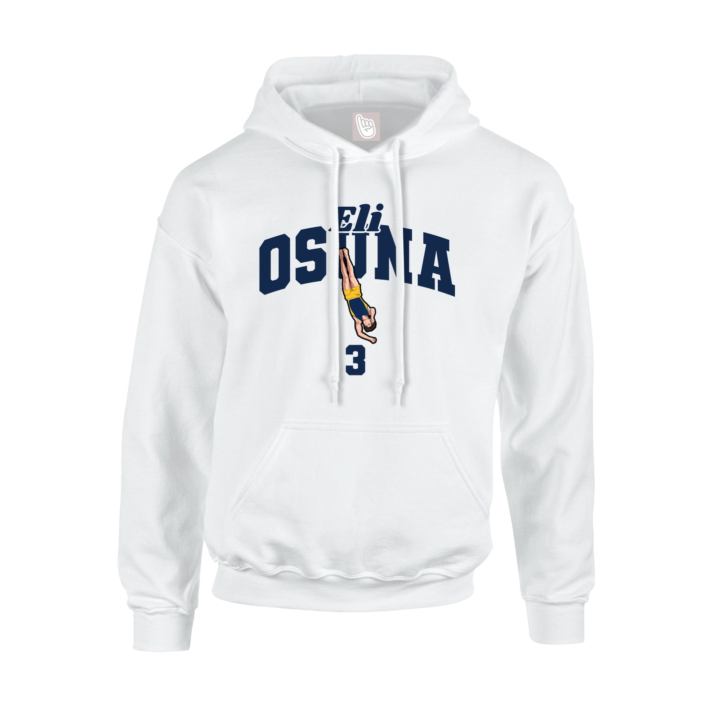 Youth Hoodie — Signature Arch in White