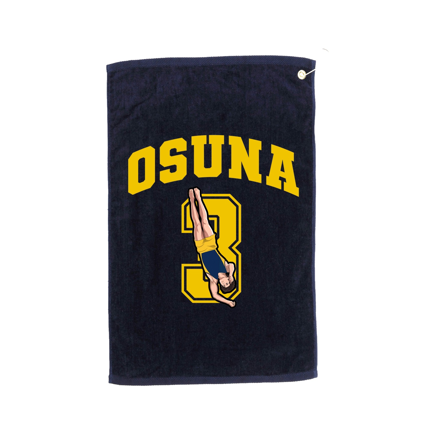 Golf Towel — Number in Navy