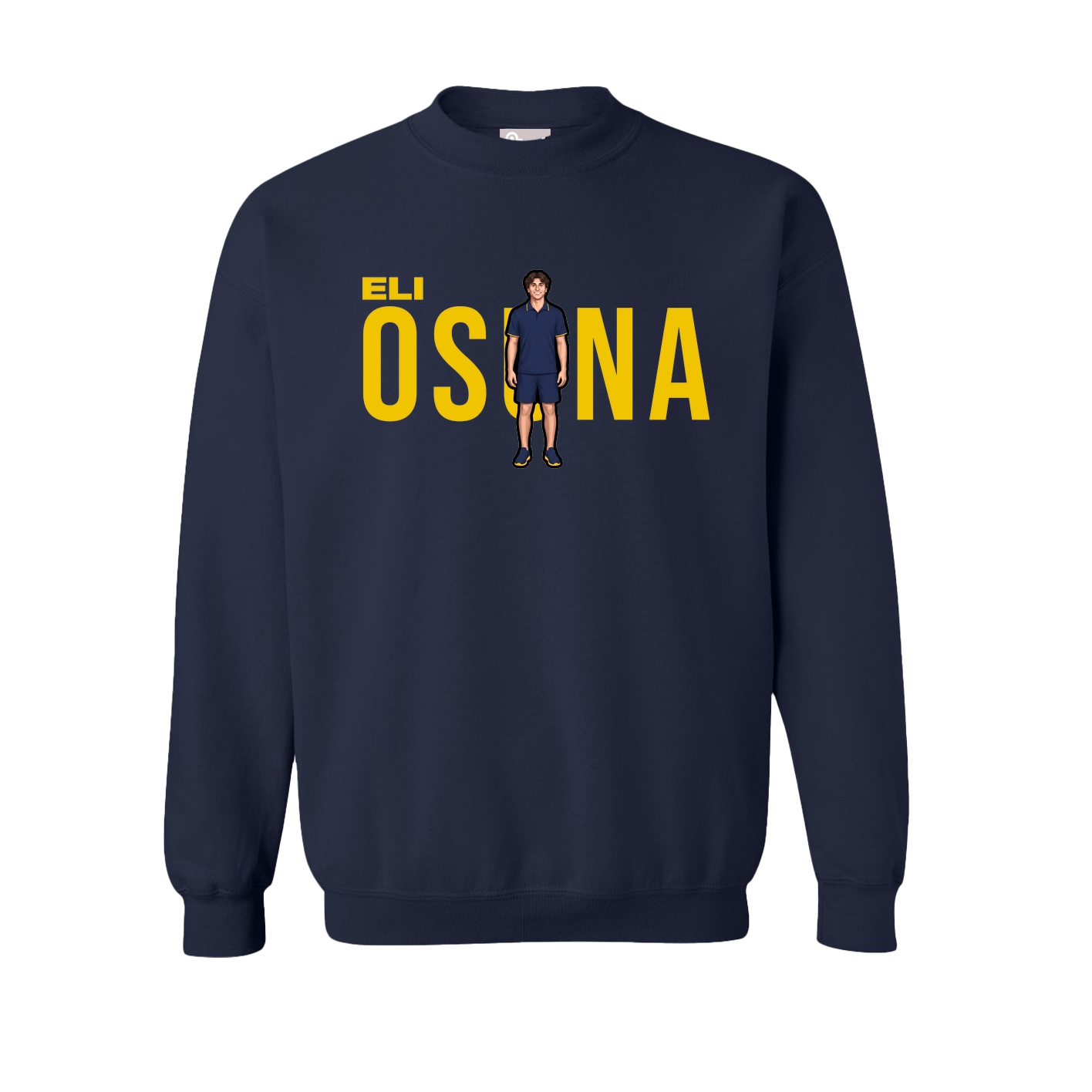 Fleece Crew — Player Name in Navy