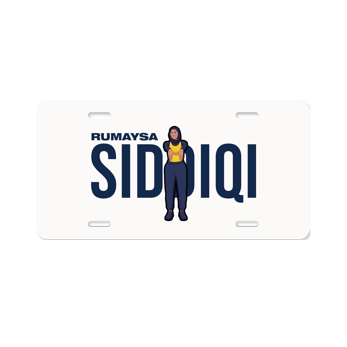 License Plate — Player Name in Classic