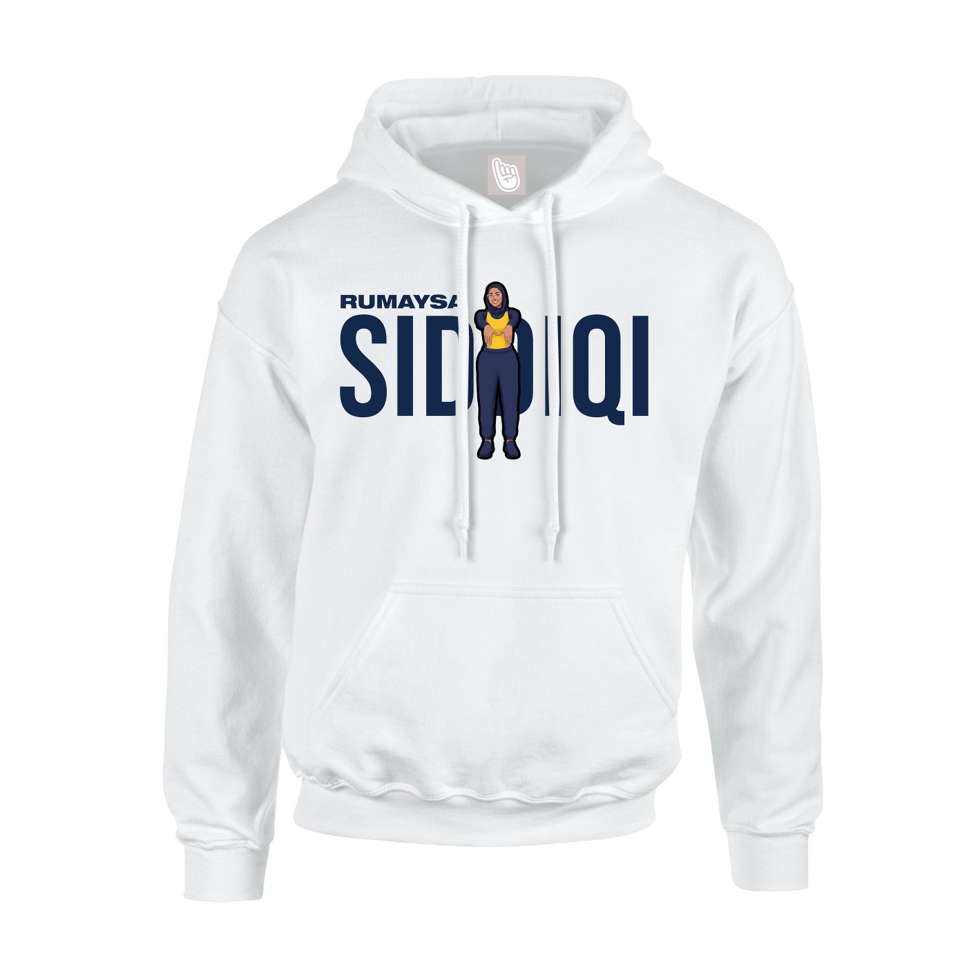 Youth Hoodie — Player Name in White