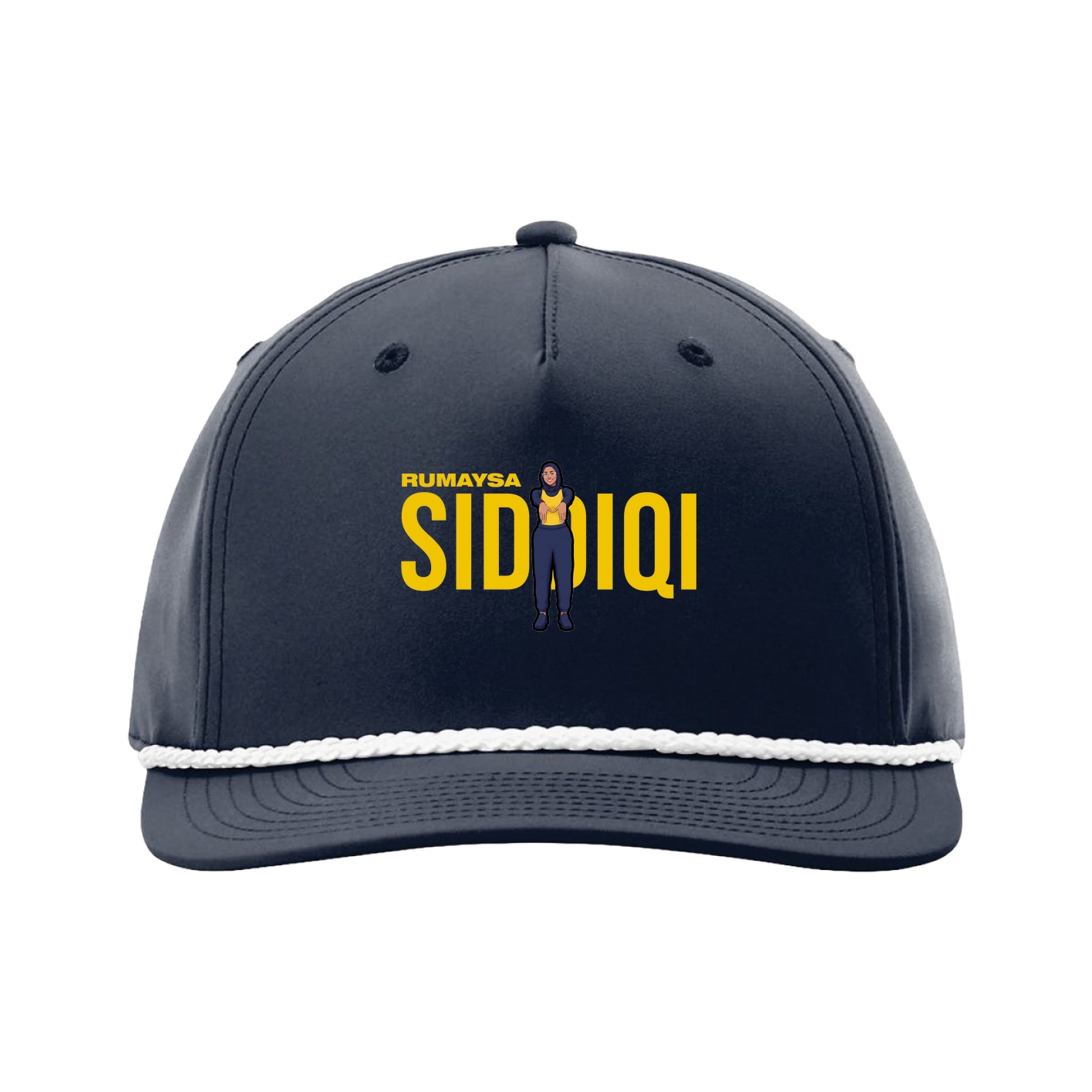Five-Panel Classic Rope Cap — Player Name in Navy