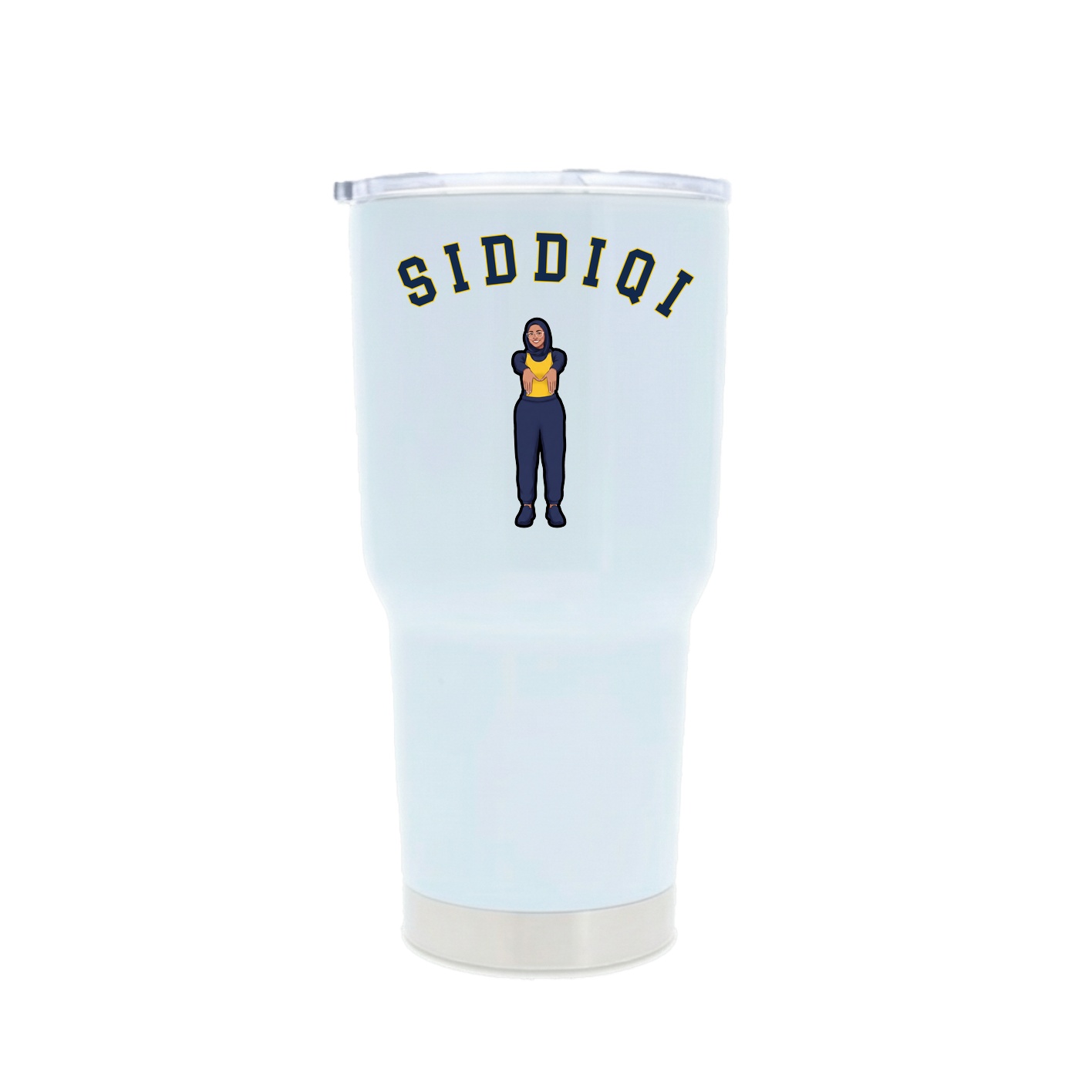 30oz Stainless Steel Tumbler — Shirsey Arch in White