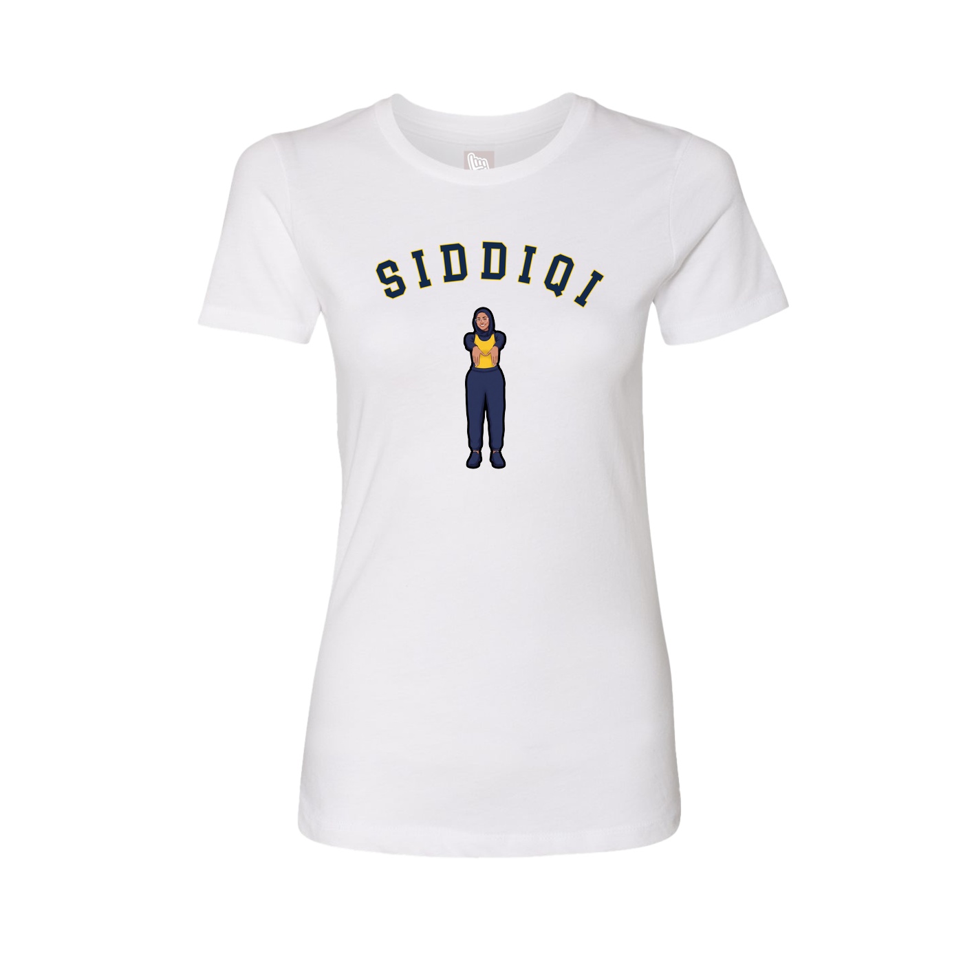 Fitted Women's Tee — Shirsey Arch in White