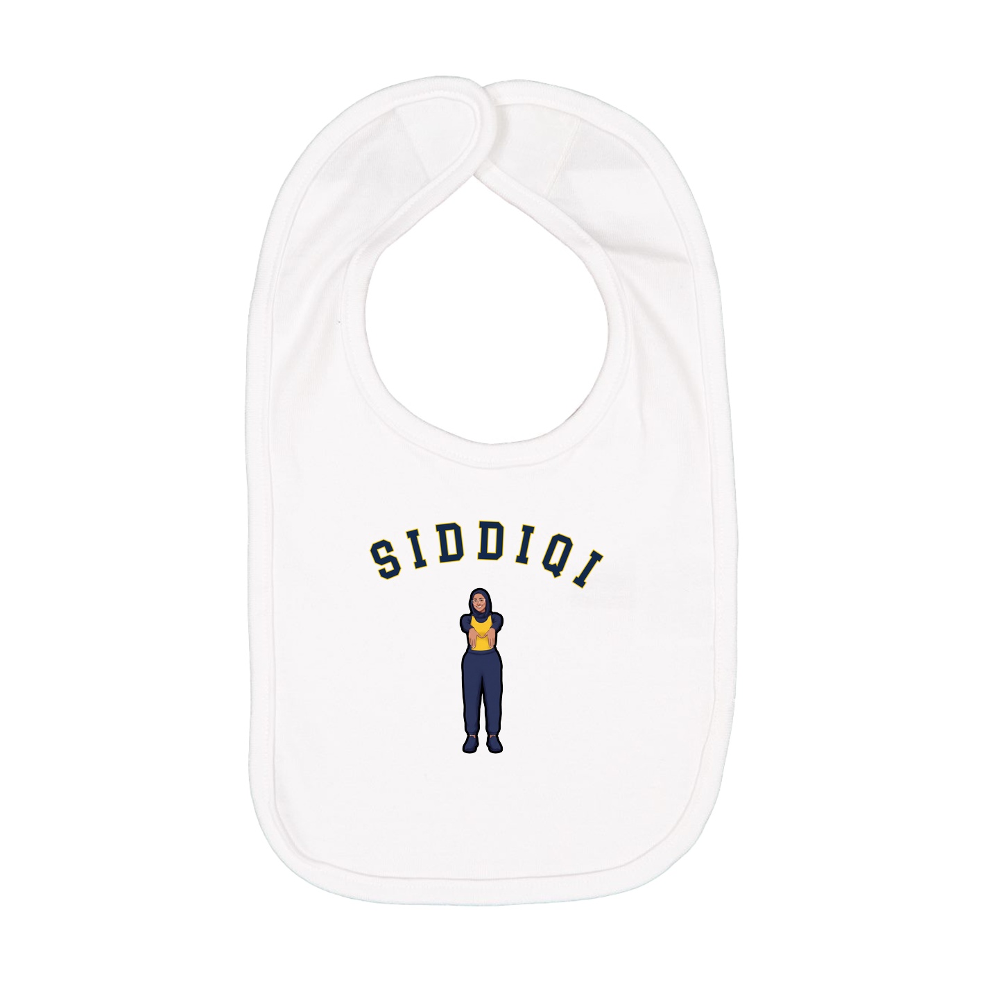 Infant Bib — Shirsey Arch in White