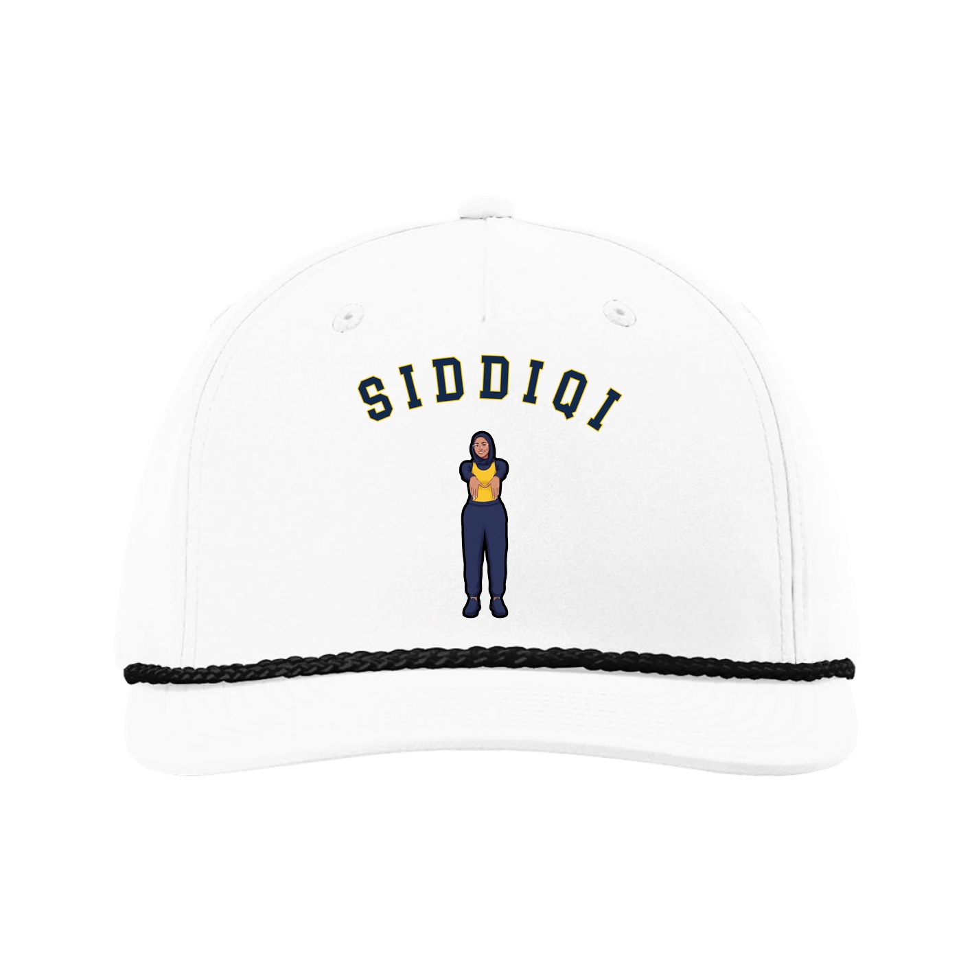 Five-Panel Classic Rope Cap — Shirsey Arch in White