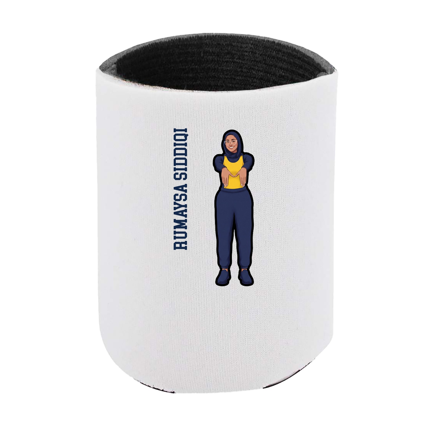 Can Holder — Name Vertical in White