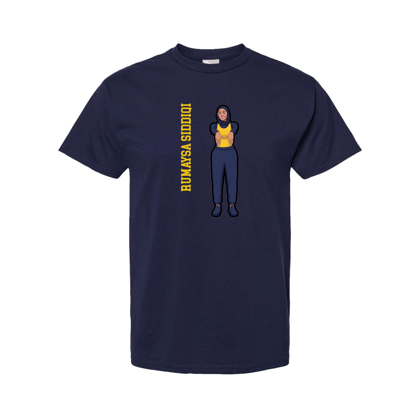 Youth Tee — Name Vertical in Navy