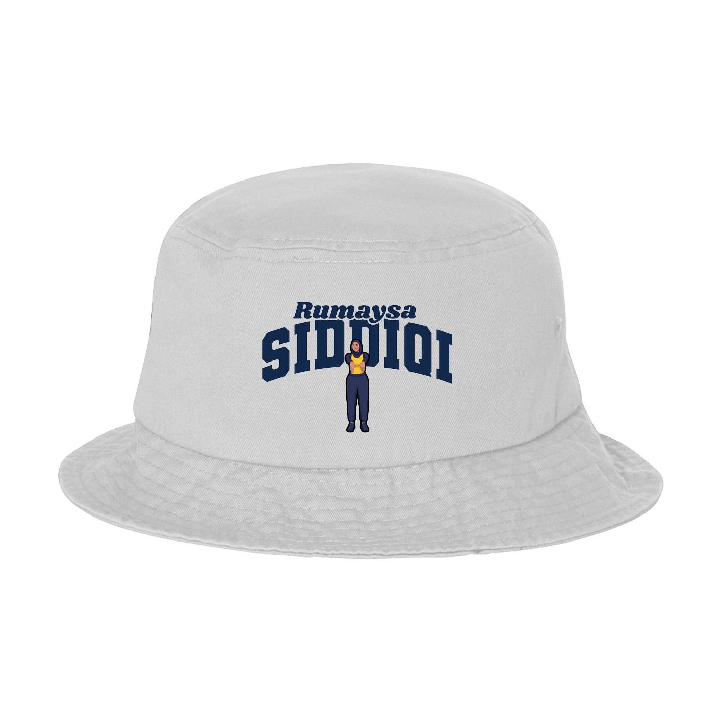 Bucket Cap — Signature Arch in White